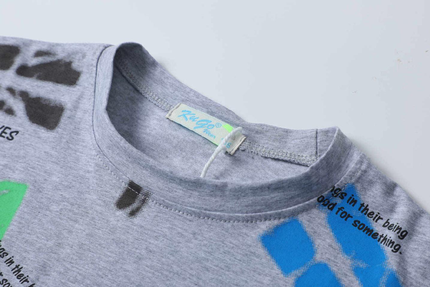 Chlapecké tričko kr.r. Kugo MC9876 šedé